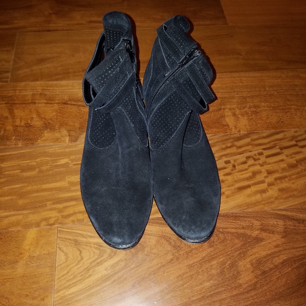 Black Leather Booties